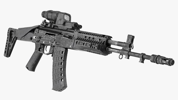 تاریخچه کلاشینکف + معرفی سازنده آن 14 shabbymilitaryassaultrifleak12withopticsvray3dmodel001