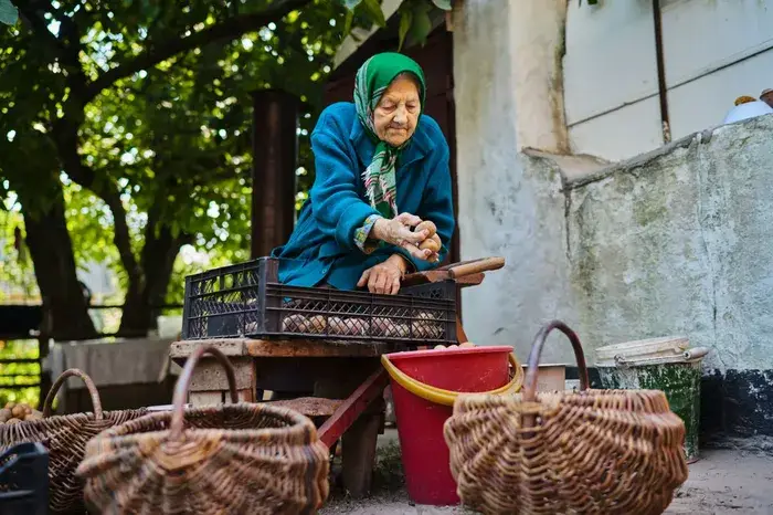 Hanna Humenchuk born in 1929. She survived the Holodomor at the age of 3. Photo by Valentyn Kuzan