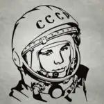 wall stickers astronaut yuri gagarin 1